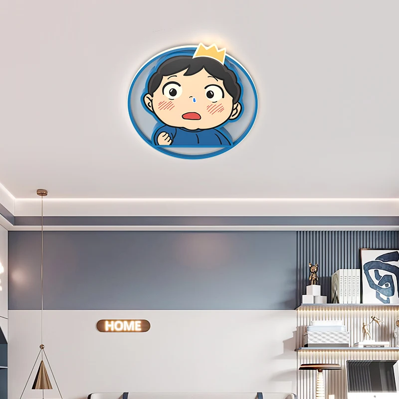 Children's room lamp Prince Boji boys and girls cartoon intelligent LED lamp modern simple bedroom eye protection ceiling lamp