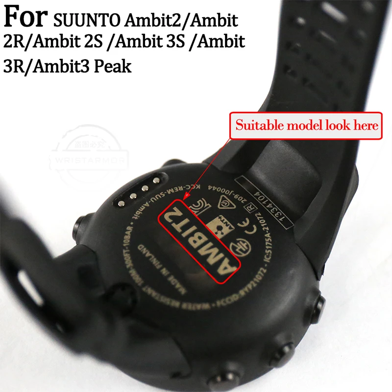 Silicone Watch Band Suitable For SUUNTO Ambit2 Ambit3 Peak Rubber Strap Men Outdoor Sports Waterproof Bracelet Accessories