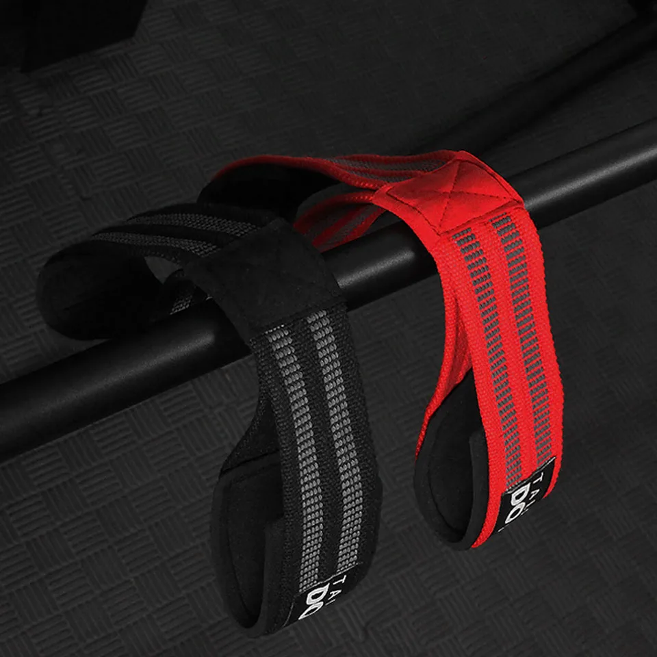 1 Pair Figure 8 Weight Lifting Straps Weightlifting Powerlifting Sport Gym Fitness Bodybuilding Barbell Wrist Support