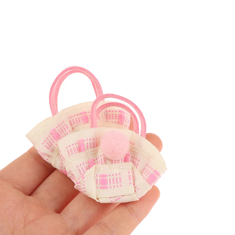 Simulation Mini Weaving Hat Shoulder Bag Labubu Dolls Clothes Outfit Cute Plush Doll Accessories Kid Pretend Play Toys