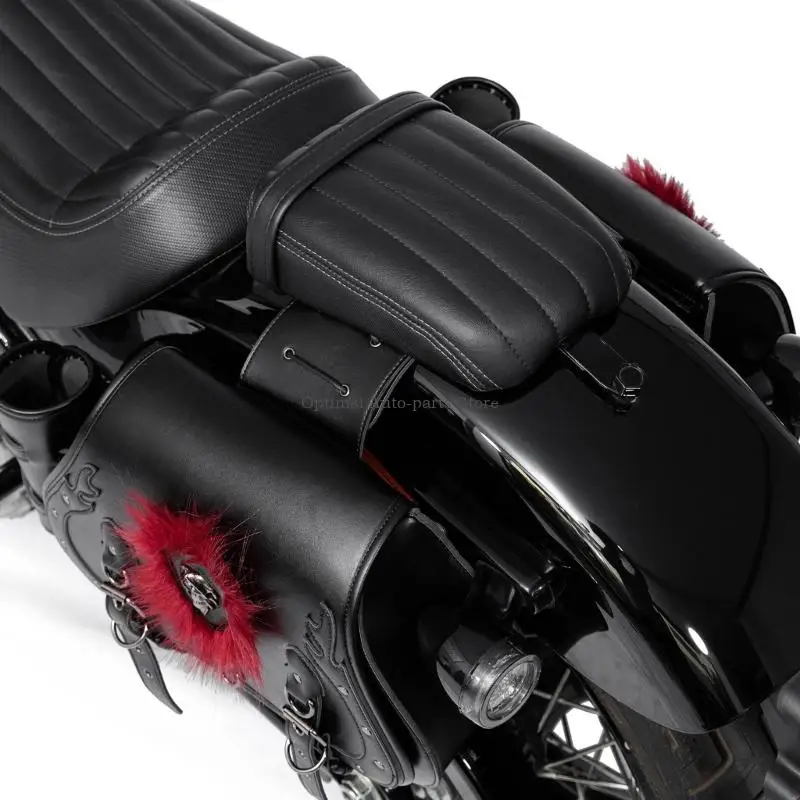 

Punk Themed Motorcycle Pack Bags with Easy Mount System & Strong PU Waterproof Motorcycle Saddlebags for Bike