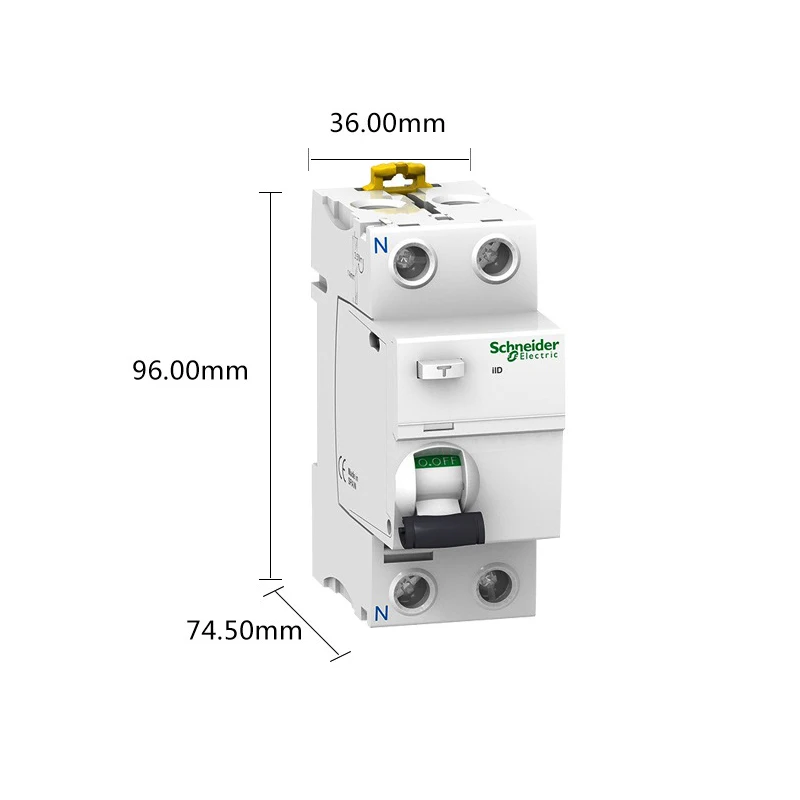 2P RCCB 63A 30/300mA Residual Current Disjoncteur Din Rail Household Cabinet