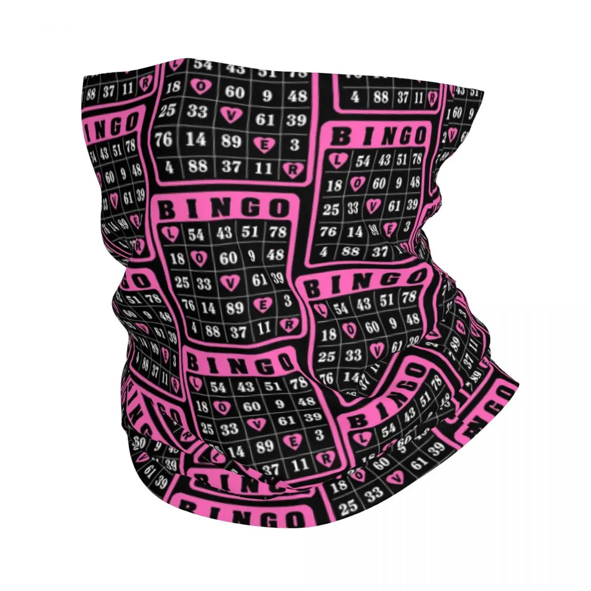 Bingo Lover Bingo Time Love Bingo Classic Pink Winter Neck Warmer Men Windproof Wrap Face Scarf for Ski Gaiter Headband