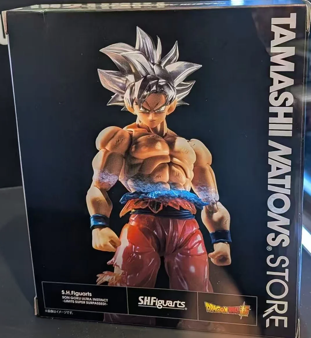 Original Bandai S.H.Figuarts Shf TNT Son Goku Ultra Ultra Instinct rompe a través de los límites Dragon Ball modelo Juguetes