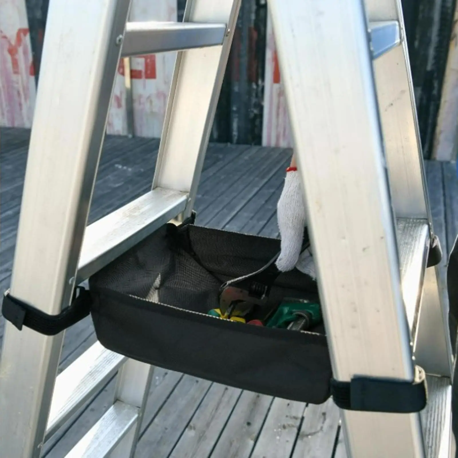 حامل لوازم حقيبة تنظيم السلم القابل للطي لغرفة الفناء الخلفي للحديقة