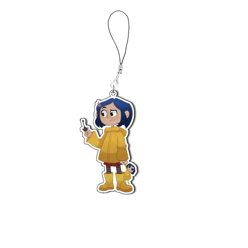 Popular Cartoon Caroline Key Chain Keychains Ring for Accessories Bag Caroline Pendant Keyring Jewelry Fans Love Gift