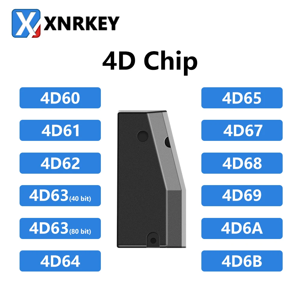 Xnrkey車のキートランスポンダーチップ4D60 4D61 4D62 4D63 40Bit 4D63 80Bit 4D64 4D65 4D67 4D68 4D69 4D6A 4D6Bブランクチップ