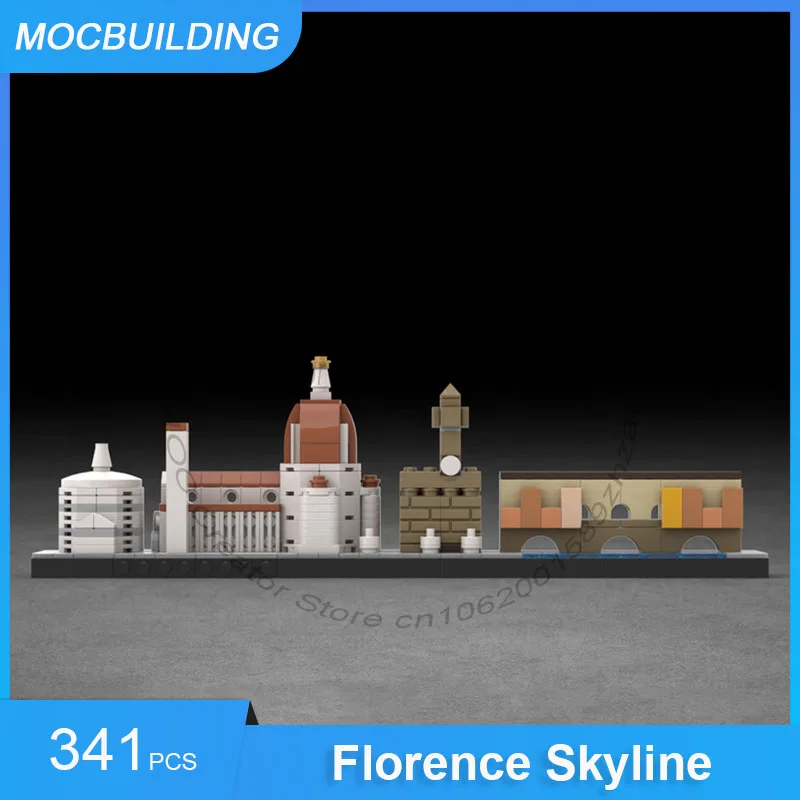 ตัวต่อ MOC แบบจำลองฟลอเรนซ์สกายไลน์ ประกอบเอง ของสะสมสถาปัตยกรรม ของเล่นสร้างสรรค์ ของขวัญคริสต์มาส 341 ชิ้น
