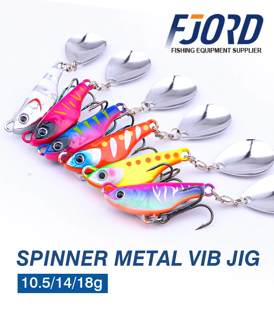 FJORD 14g 18g Micro Angelköder Schwanz Spinner Jig Swimbaits Spinning Köder Barsch Köder Fluss Metall Vibrierende Schwänze Angelgerät – Detail 1