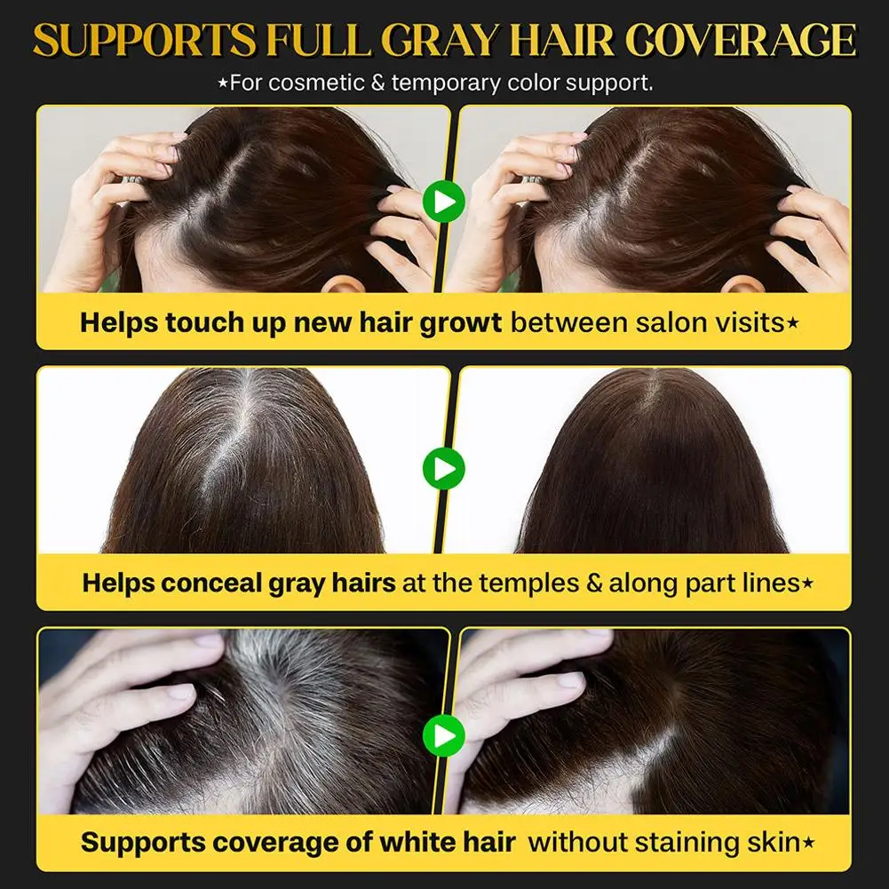 جديد 3 ألوان عصا الشعر، قطعة أثرية لتغطية الشعر الرمادي لا تساقط اللون المتاح صبغة شعر عصا جذور الشعر صبغ الشعر واللون