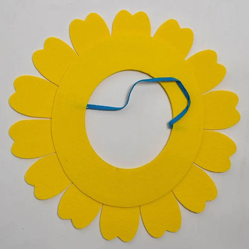 42 cm Zonnebloem Hoofddeksels Grappige Prestaties Rekwisieten Zonnebloem Hoed Kap voor Dance Party Festival Games Kinderkostuum Accessoire