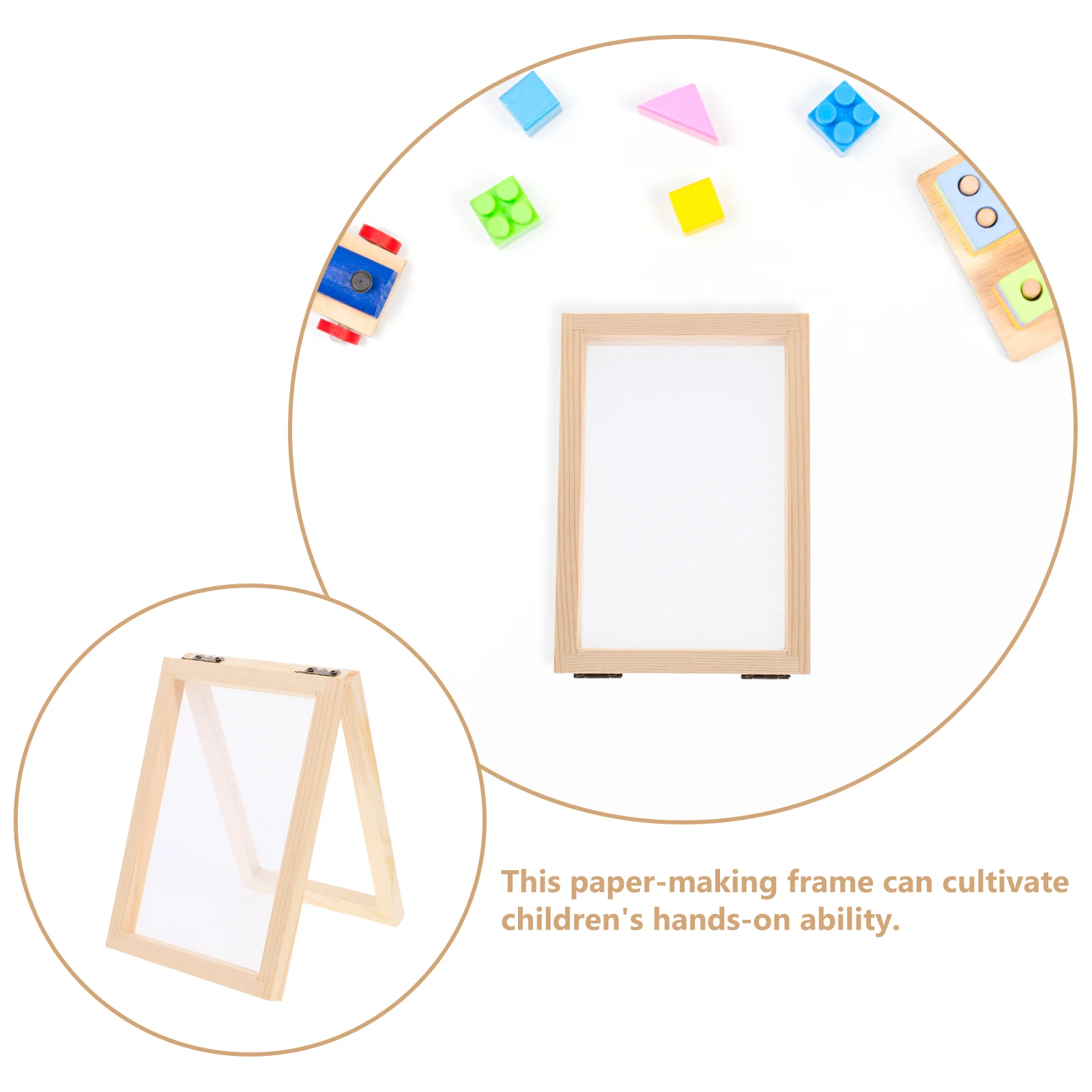 Paper Frame Material Package Handmade Sieve Making Kit Craft Papermaking DIY Dried Flowers Crafting Wooden Mould Picture Office