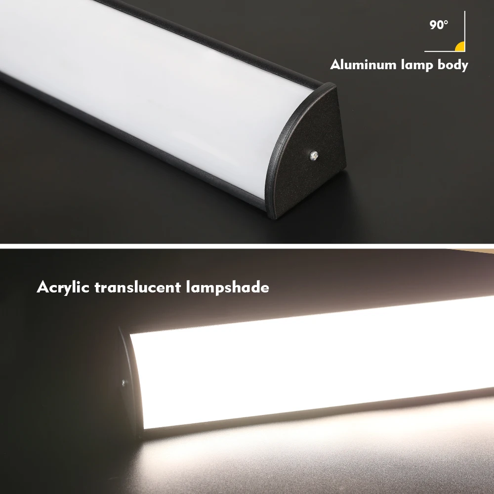 Imagem -02 - Modernas Lâmpadas de Parede Led de Cor Dupla Arandelas Controle Remoto Luzes Interiores Impermeáveis Quarto ao ar Livre e Banheiro 55 cm 80 cm 100 cm 120cm