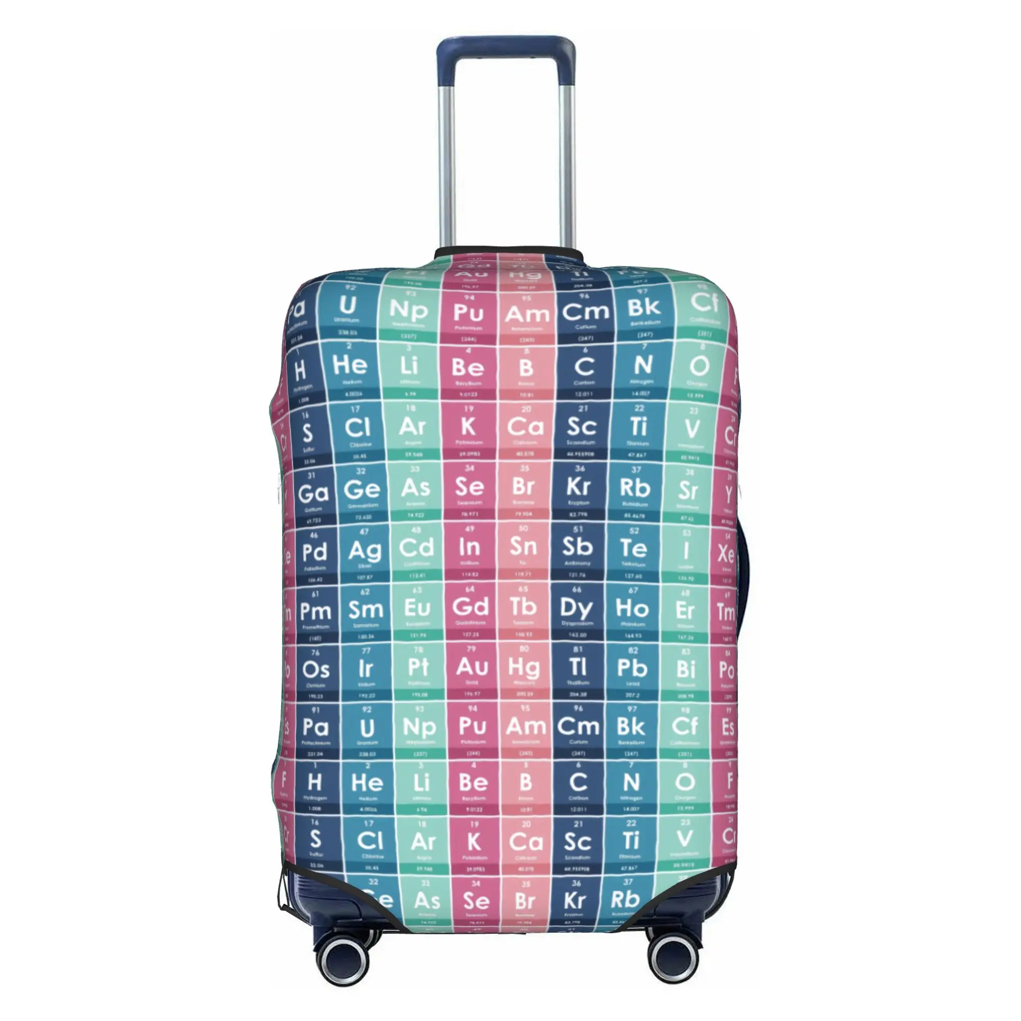 Elements Of The Periodic Table  Suitcase Cover Dust Proof Education Student  Luggage Protective Covers for 18-32 inch