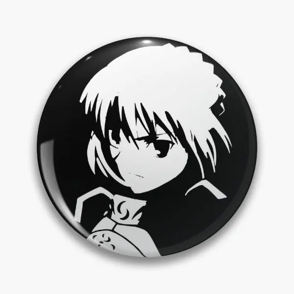 Saber Fate Stay Night Anime Fan Art  Soft Button Pin Creative Clothes Jewelry Lapel Pin Gift Cartoon Cute Collar Hat Fashion