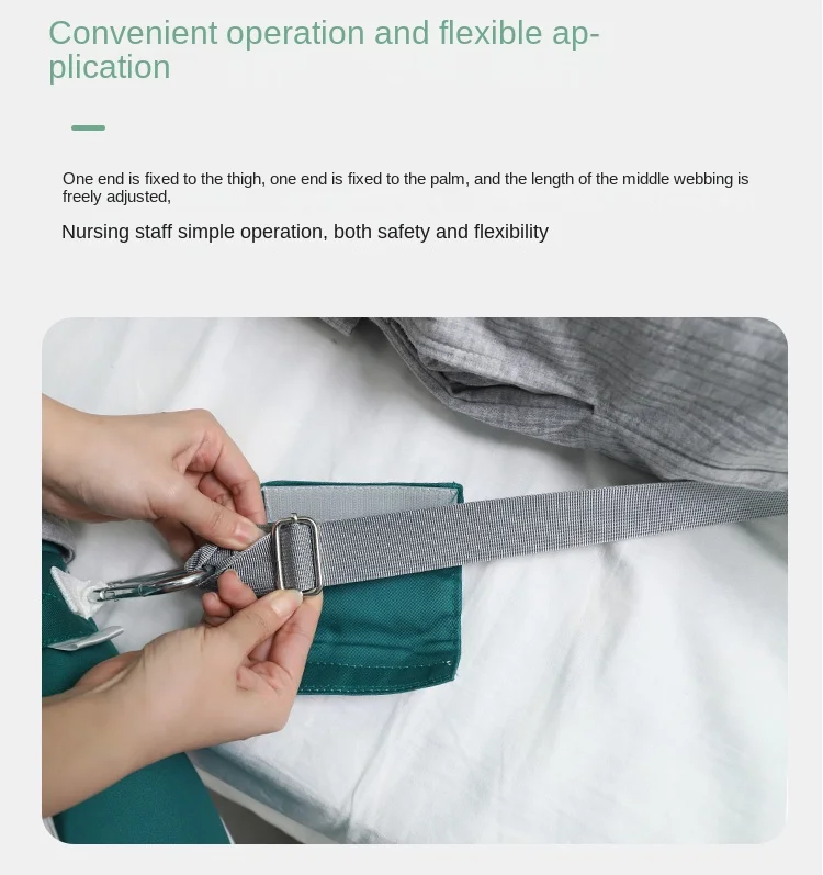 Anti-Extrubations-Rückhaltehandschuhe, doppelte Zurückhaltung von Händen und Beinen, atmungsaktiv, Anti-Greifen, Handgelenk und Bein, feste dicke Baumwolle – Detail 6