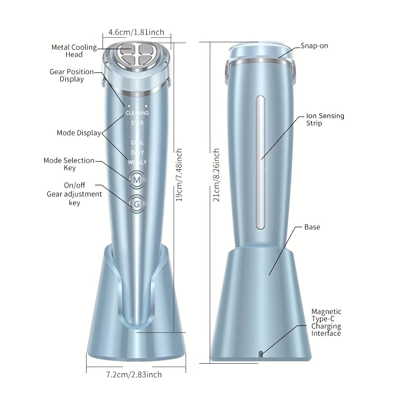 6-IN-1 Facial Massager & Beauty Device,Multifunctional Facial Care Tool, Neck and Facial Beauty Instrument.Gift for Mother's Day