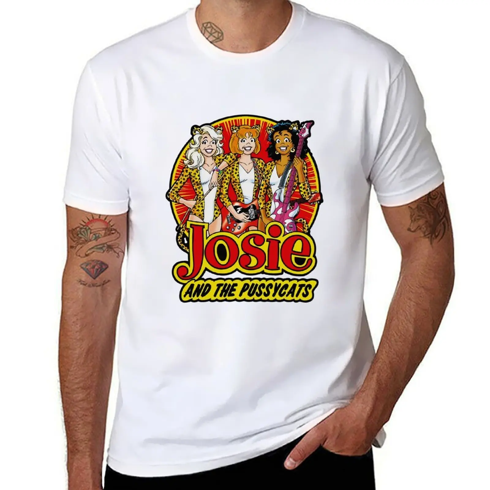 

Archie Comics Josie And The Pussycats Power Tríó Adult Heatherunisex Women Love T-Shirt t shirt man casual T-Shirt