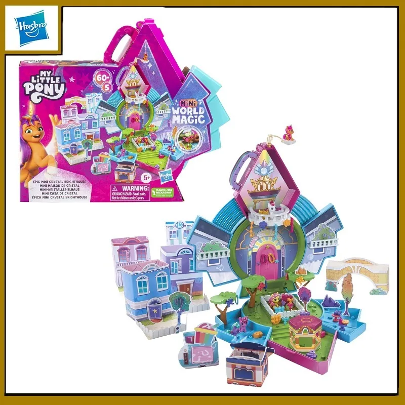 

Hasbro оригинальная аниме-фигурка My Little Pony, мини-волшебная коробка, игровой домик, волшебный кристалл, фигурка, игрушки для мальчиков и девочек, детский подарок