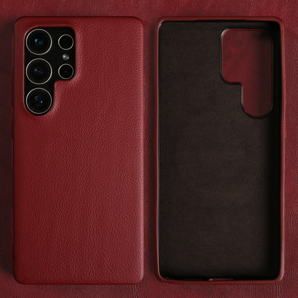 Premium Leather Case For Samsung Galaxy S26 Ultra S24 Plus S23 FE S25 Edge S20 S22 Note 20 S21 Ultra Phone Case Back Cover Coque