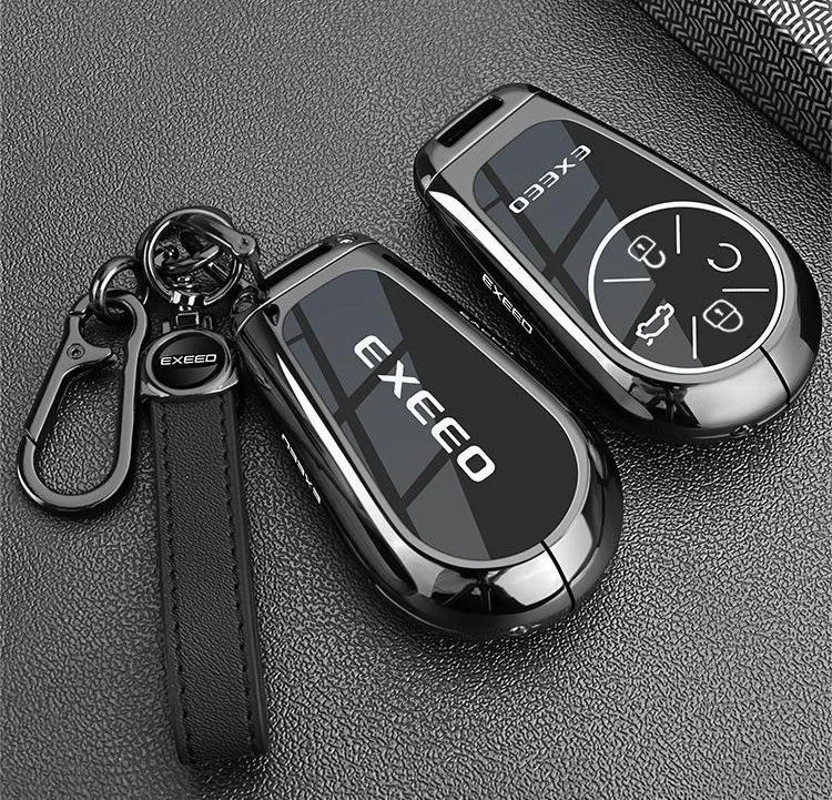 Autoschlüsseletui aus Zinklegierung für Chery Exeed Exlantix ET RX CDM VX LX TX TXL PHEV Schlüsselanhänger Ringhalter Fob Shell Zubehör – Detail 8