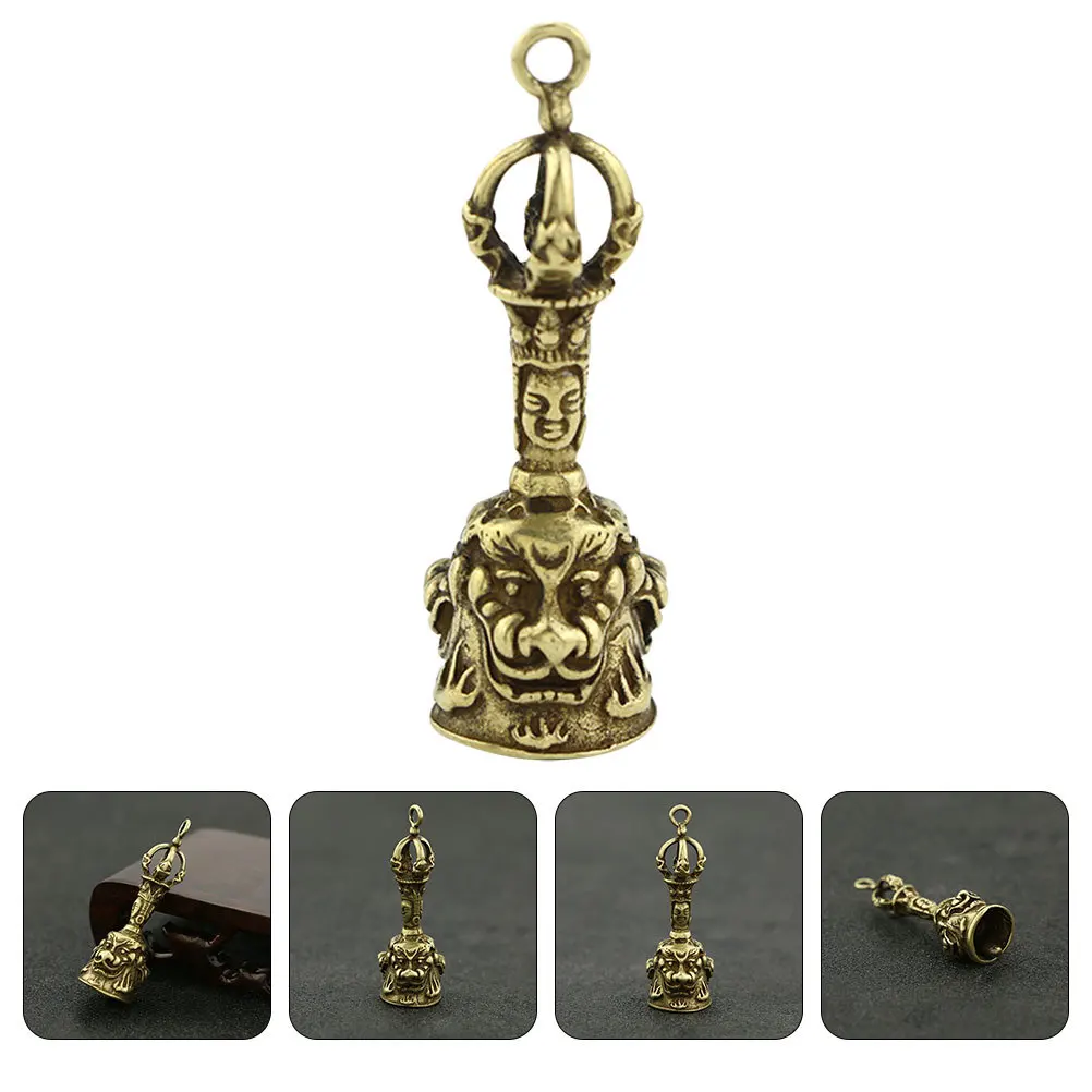 

1pc Brass Bell Pendant Vintage Craft Charm For Diy Keychain Jewelry Making Supplies Retro Hanging Decor Metal Bells For Crafts