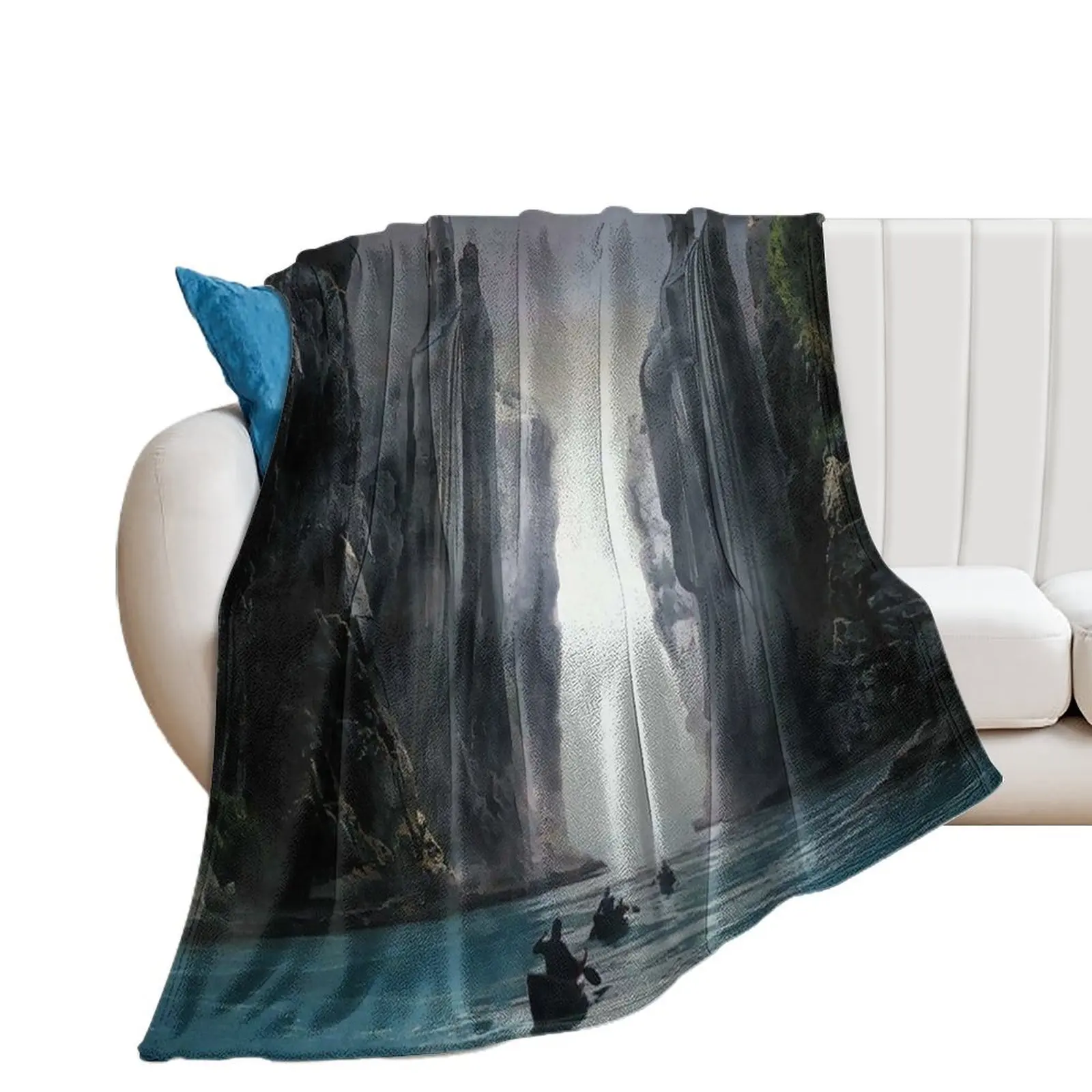 

between high cliff Throw Blanket For Sofa Thin warm winter Soft cosplay anime Blankets