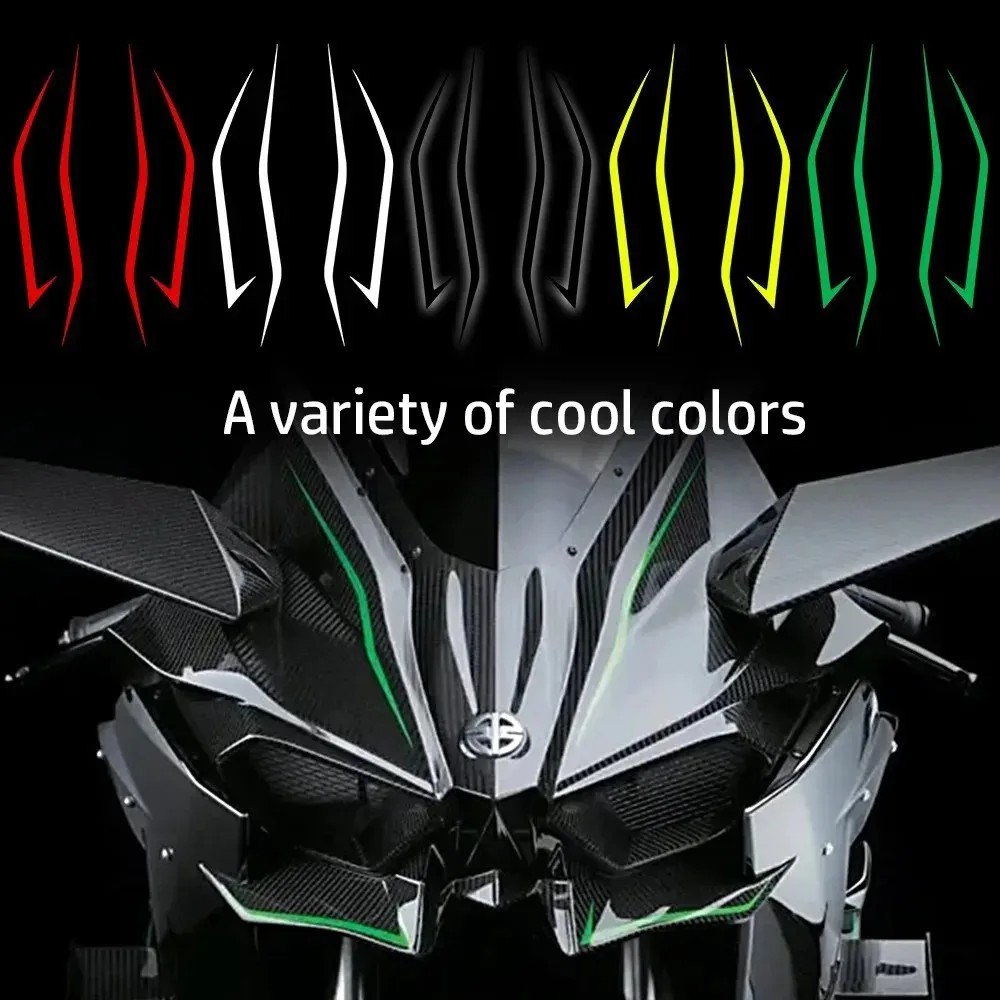 Geeignet für Kawasaki Ninja 400 H2 H2SX reflektierende kalte Front-Pull-Scheinwerfer-Aufkleber, Motorradhelm-Aufkleber, Motorrad-Aufkleber