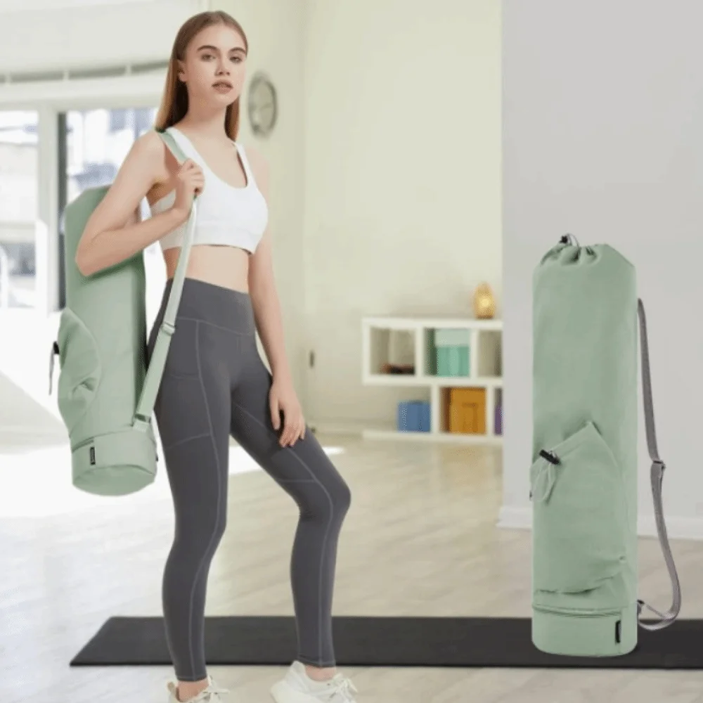 

Large Capacity Yoga Mat Bag Waterproof Adjustable Shoulder Straps Breathable Sports Bag Drawstring Convenience
