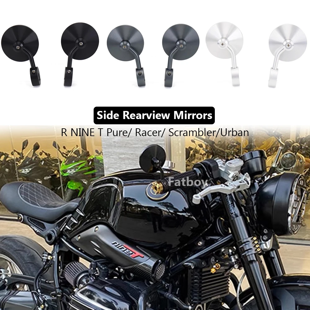 Motorcycle Accessories Side Rearview Mirrors Bar End  CNC Handlebar Handle Bar Mirror For BMW RNINET Scrambler Racer Pure Urban