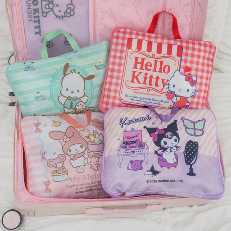 Genuine Sanrio Characters Large Capacity Travel Compressed Clothing Bag Waterproof  Save Space Home Storage And Organization