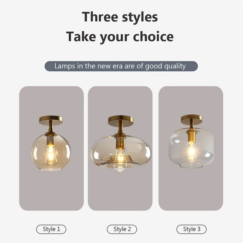 Modern LED Glass Ceiling light Minimalist Cloakroom Balcony Bedroom Dining Room Lighting Hallway Lamp Indoor lighting