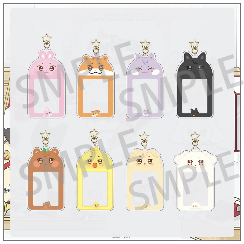 

Kpop New ATEEZ Transparent Acrylic Keychain Cartoon Hongjoong Seonghwa Yunho Yeosang Fan Birthday Gifts Mingi Wooyoung Fans Gift