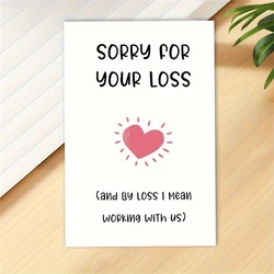 1pc,Funny Leaving Card for Colleague, Sarcastic New Job Card, Cheeky Going Away Card, Leaving Gift for Work Bestie, Sorry For Yo