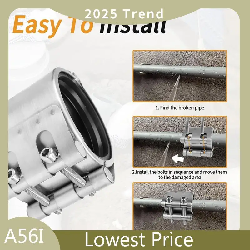 

A56I Top Pipe Repair Clamp Pipe Coupling Clamp For Plastic And Metal Pipes 3/4 Inch(26-29Mm)