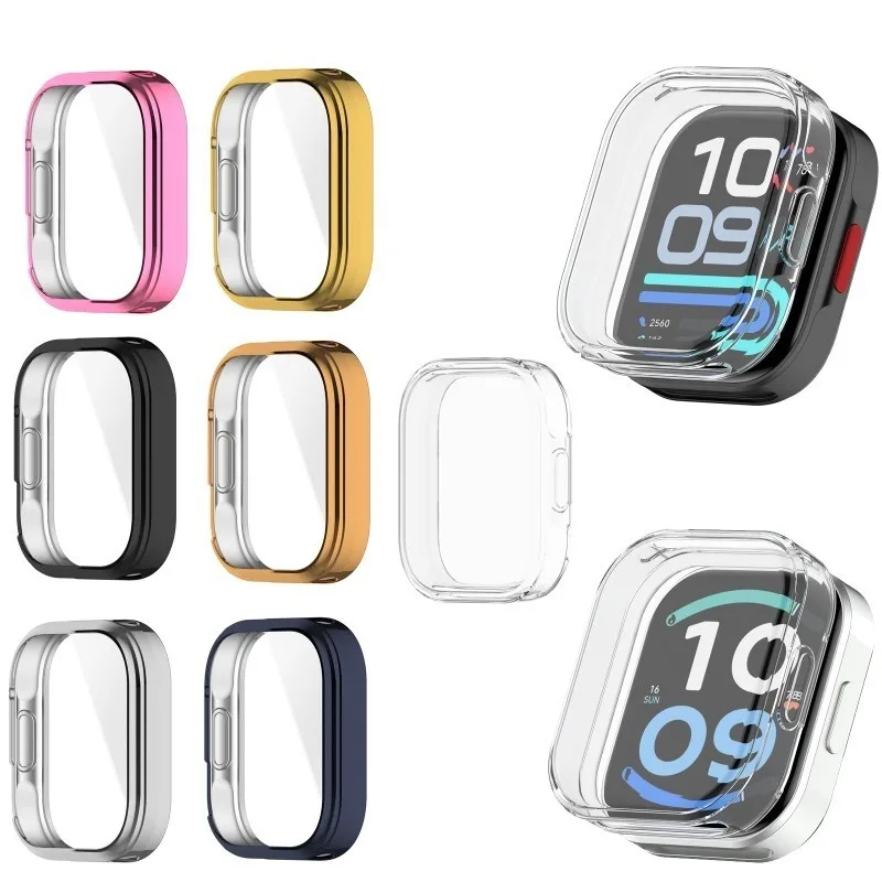 TPU Case Cover For Redmi Watch 6/Watch6 Active Lite Soft Electroplating Watch Screen Protector Frame Full Cover