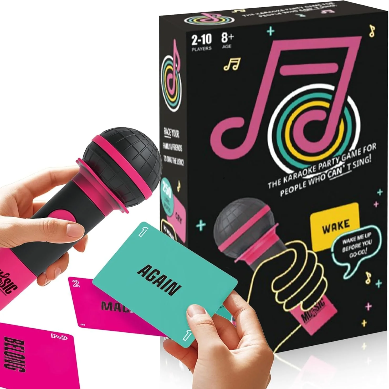 

Mic Karaoke Party Game The Family Karaoke Game Board Set 2-10Players Board Game for Bad Singers 125Lyric Cards 2026 New