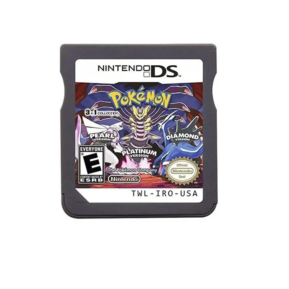 R4 Video Game Pokemon Cartridge NDS Game Console Card for DS 2DS 3DS Pokemon Diamond Pearl Platinum Heart Gold soul ESP