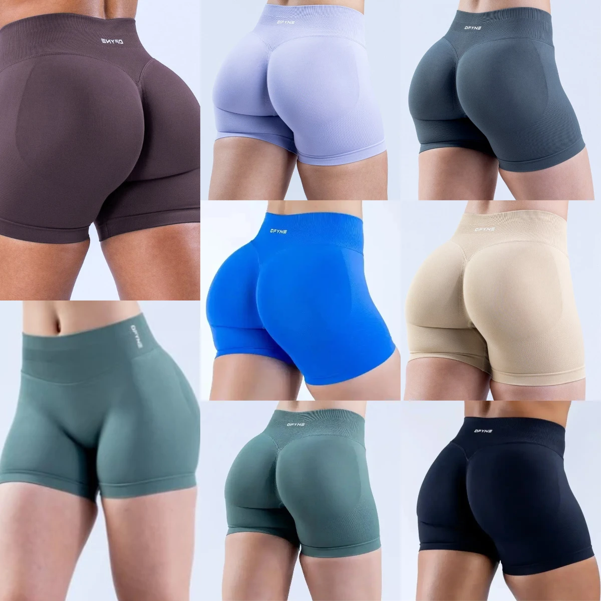 Dfyne Impact Shorts Women Scrunch Bum Gym Shorts Seamless Yoga Shorts Workout Biker Short Stretch Fitness Short