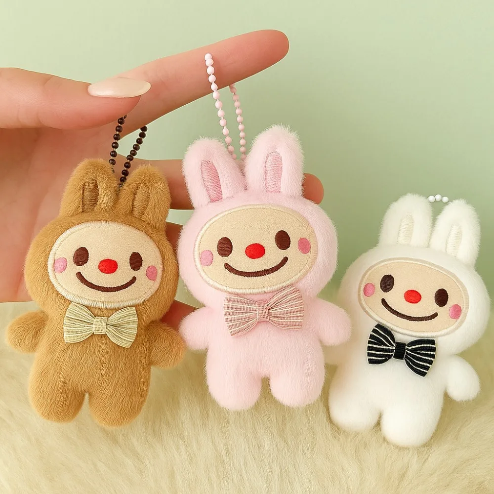 

Kawaii плюшевый брелок с кроликом, мягкая сумка с кроликом, кулон, милый брелок для ключей, кошелек, очаровательные автомобильные аксессуары, украшение для подарка для девочек и женщин