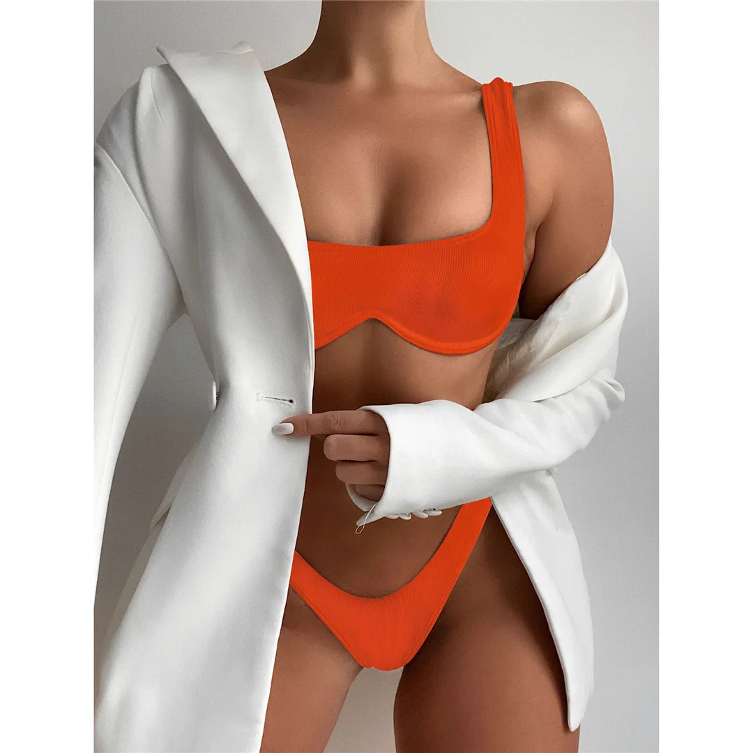 Sexy V-Bar-Bikini mit Bügel, Damen-Badeanzug, zweiteiliges Bikini-Set, brasilianischer Badeanzug, Badebekleidung für Damen, V2870 – Detail 12