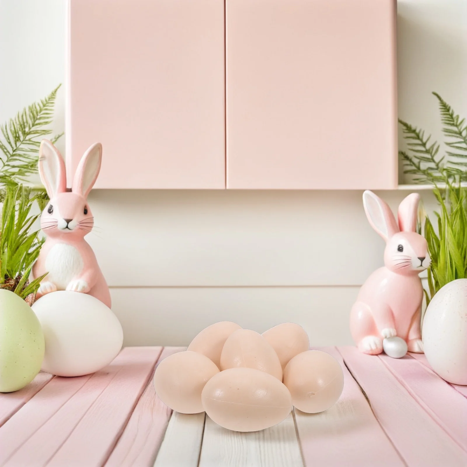 

6Pcs Painted Easter Eggs Plastic DIY Smooth Surface Unfinished Eggs for Crafts Easter Egg Decorating Party Decoration