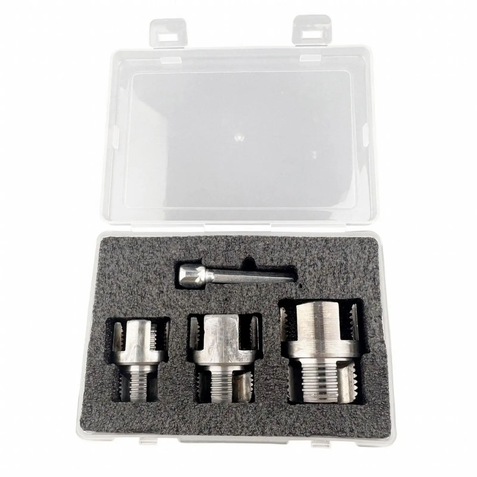 Alloy Steel Pipe Threader Tool for Plumbing with Storage Case and Drill Connector Shaft