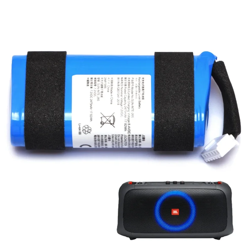 بطارية بديلة 7.2 فولت 2475 مللي أمبير في الساعة SUN-INTE-265 لـ JBL PartyBox On The Go OTG سمّاعات بلوتوث لاسلكية