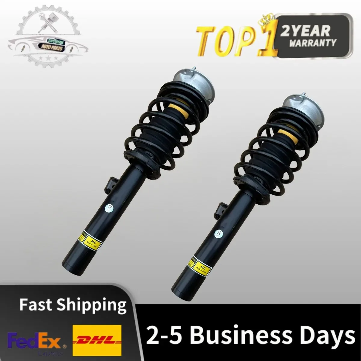 

2 Front Shock Strut Assemblies Fit BMW E60 E61 525xi 530xi 528i 535i AWD w/o EDC