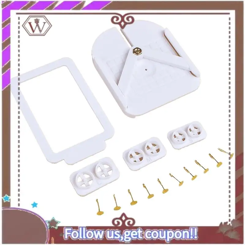 

A95D-набор сережек-гвоздиков из полимерной глины с 10 шт. стоек и задней частью, инструмент для вставки сережек для принадлежностей для изготовления ювелирных изделий