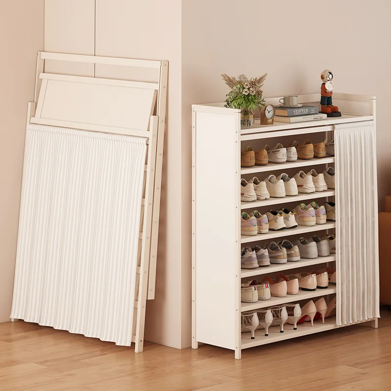 No Installation Multi Layer Foldable Shoe Cabinet Doorway Integrated Dustproof Storage Rack Storage Cabinet Shoes Storage