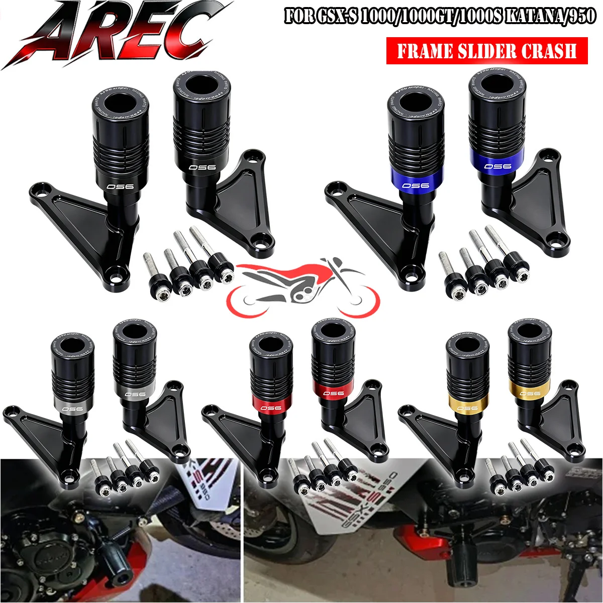 For Suzuki GSX-S 950 GSX-S 1000 GSX-S 1000GT GSXS1000GT GSXS1000GT 1000S katana Engine Pad Falling Frame Sliders Crash Protector