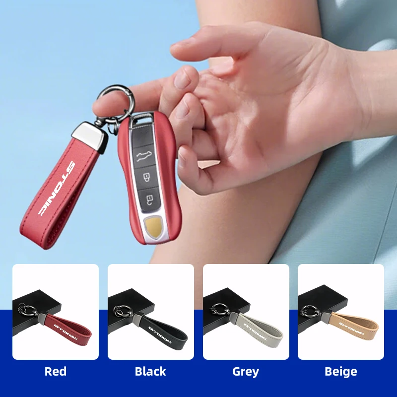 Car Logo KeyChain Leather Key Rings Auto Accessories For KIA Stonic Ceed Sportage Rio K5 Optima Cerato Proceed Venga Sedona Fort - view 4