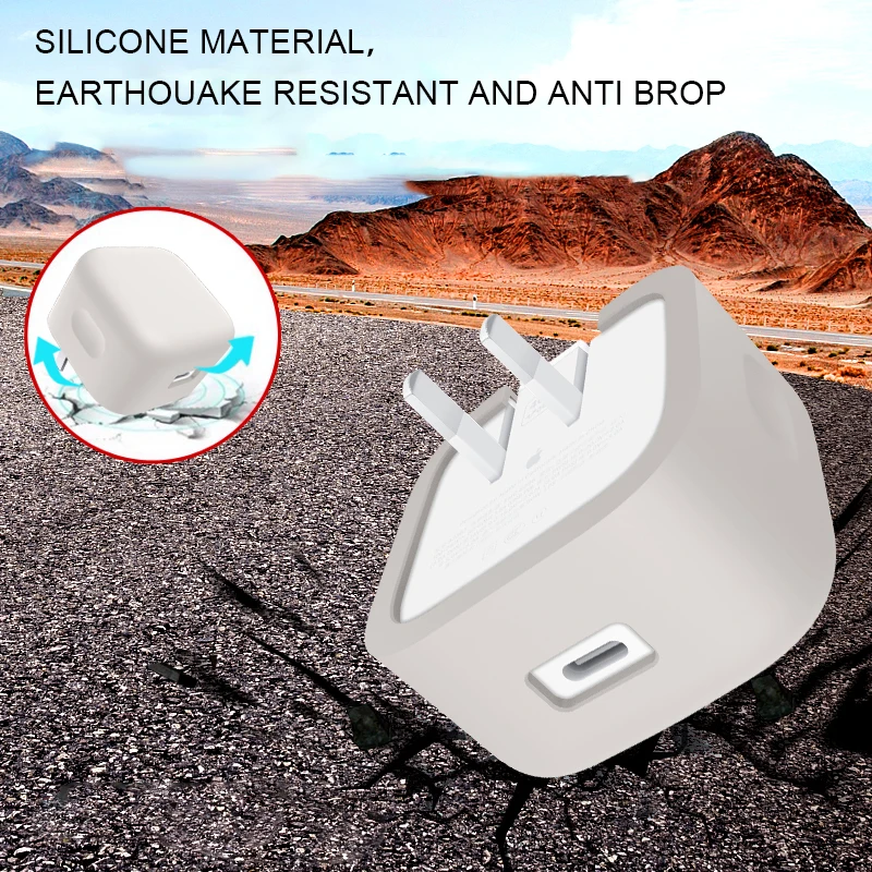 غطاء حماية من السيليكون لهاتف Apple 40W USB-C محول الطاقة مقاوم للصدمات والغبار